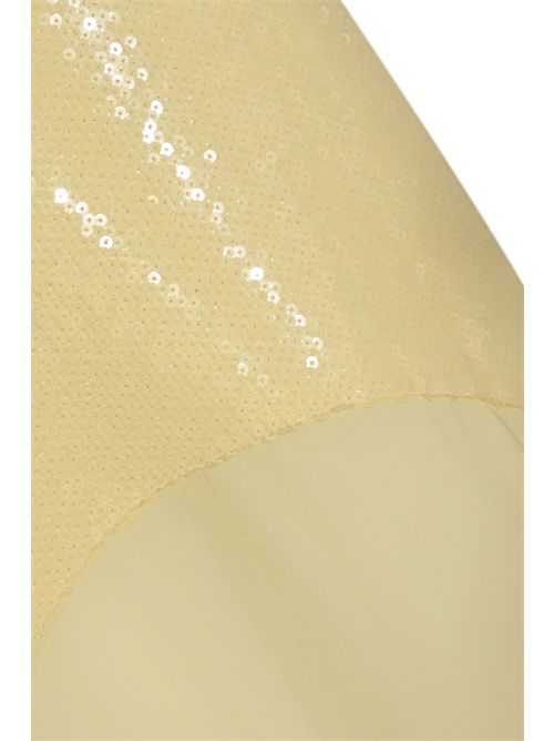 Abito lungo asimmetrico in tulle e georgette con paillettes Patrizia Pepe | 8A1628 J401Y478